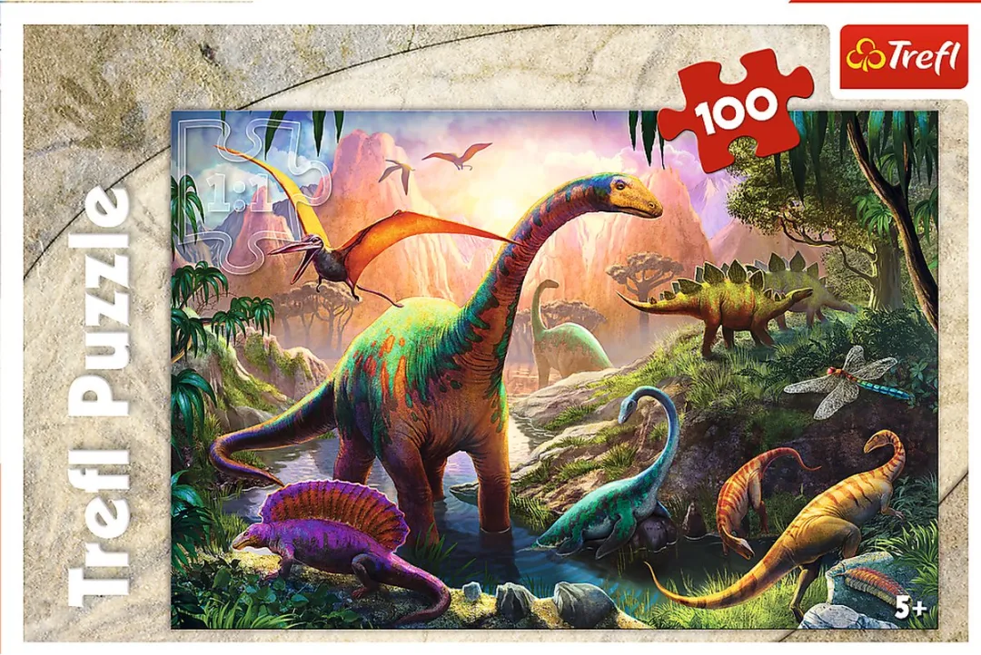 Trefl Dinosauriërs Puzzel 100 Stuks - Multicolor