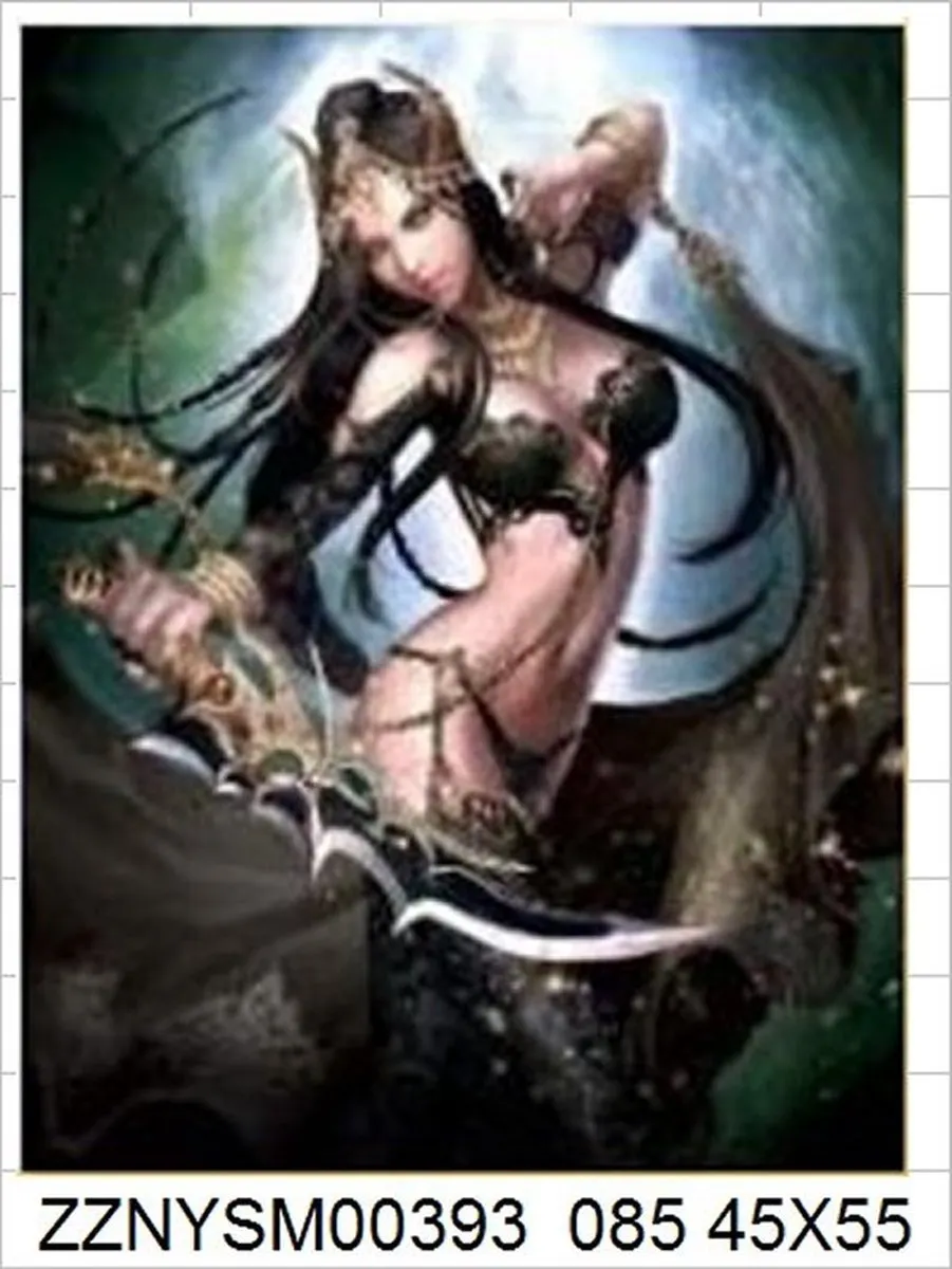 VDTOYS Diamond Painting VDTA085 Warrior Princess - Groot formaat 45x55cm