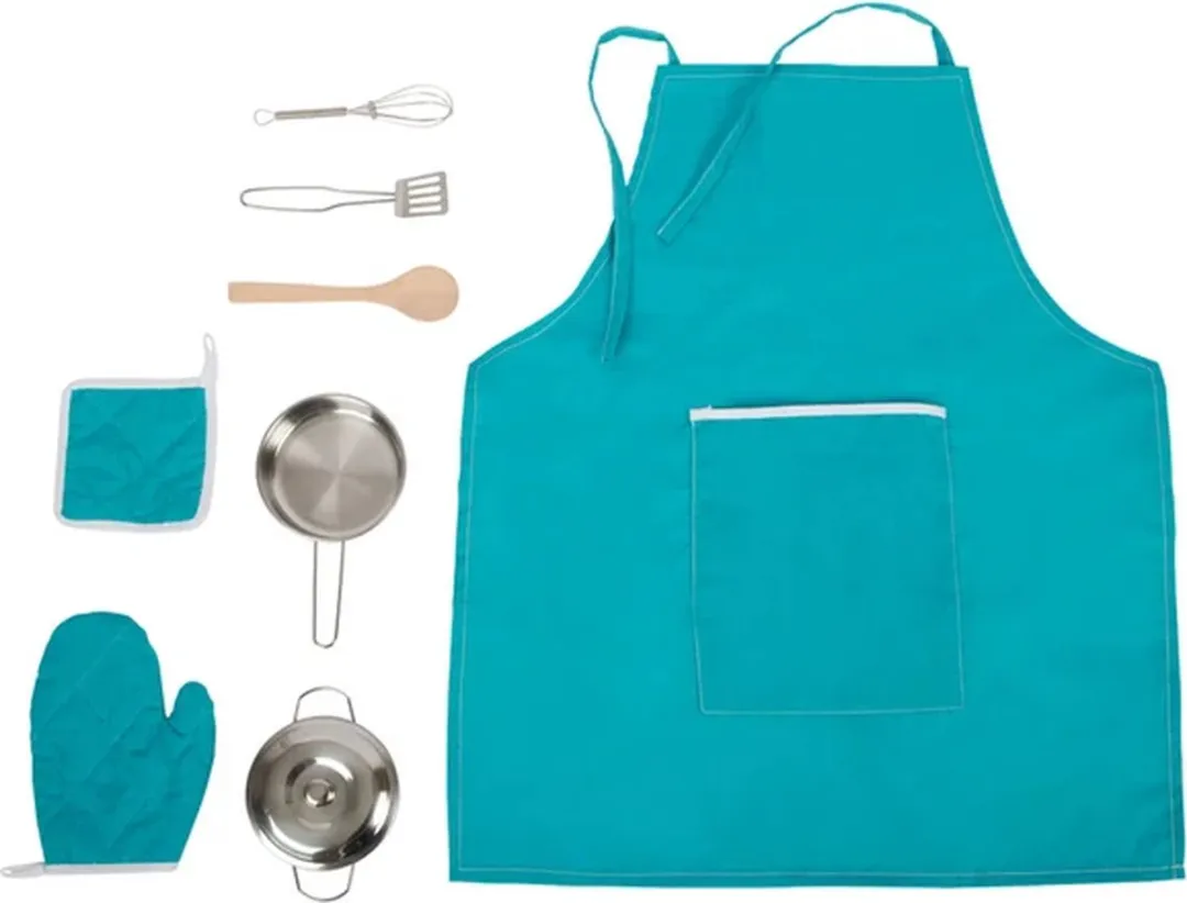 Small Foot Kookset met Schort - 9-delig - Blauw