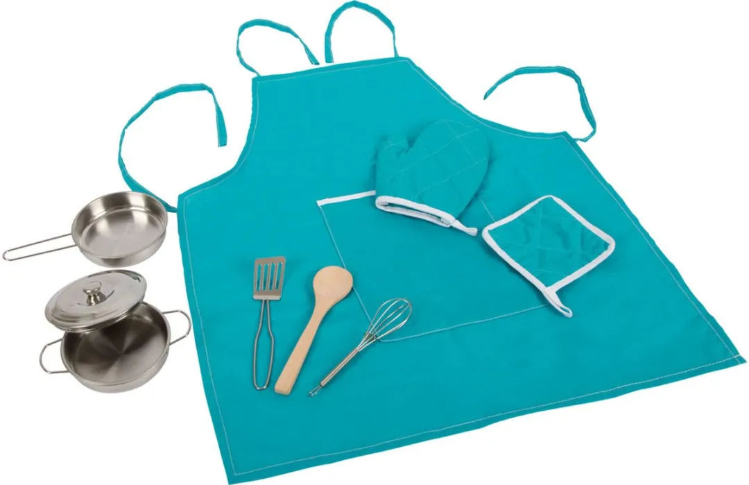 Small Foot Kookset met Schort - 9-delig - Blauw