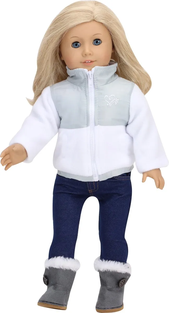 Sophia's by Teamson Kids Poppenlaarzen Grijs - Babypop - SEBB-GY-UPC