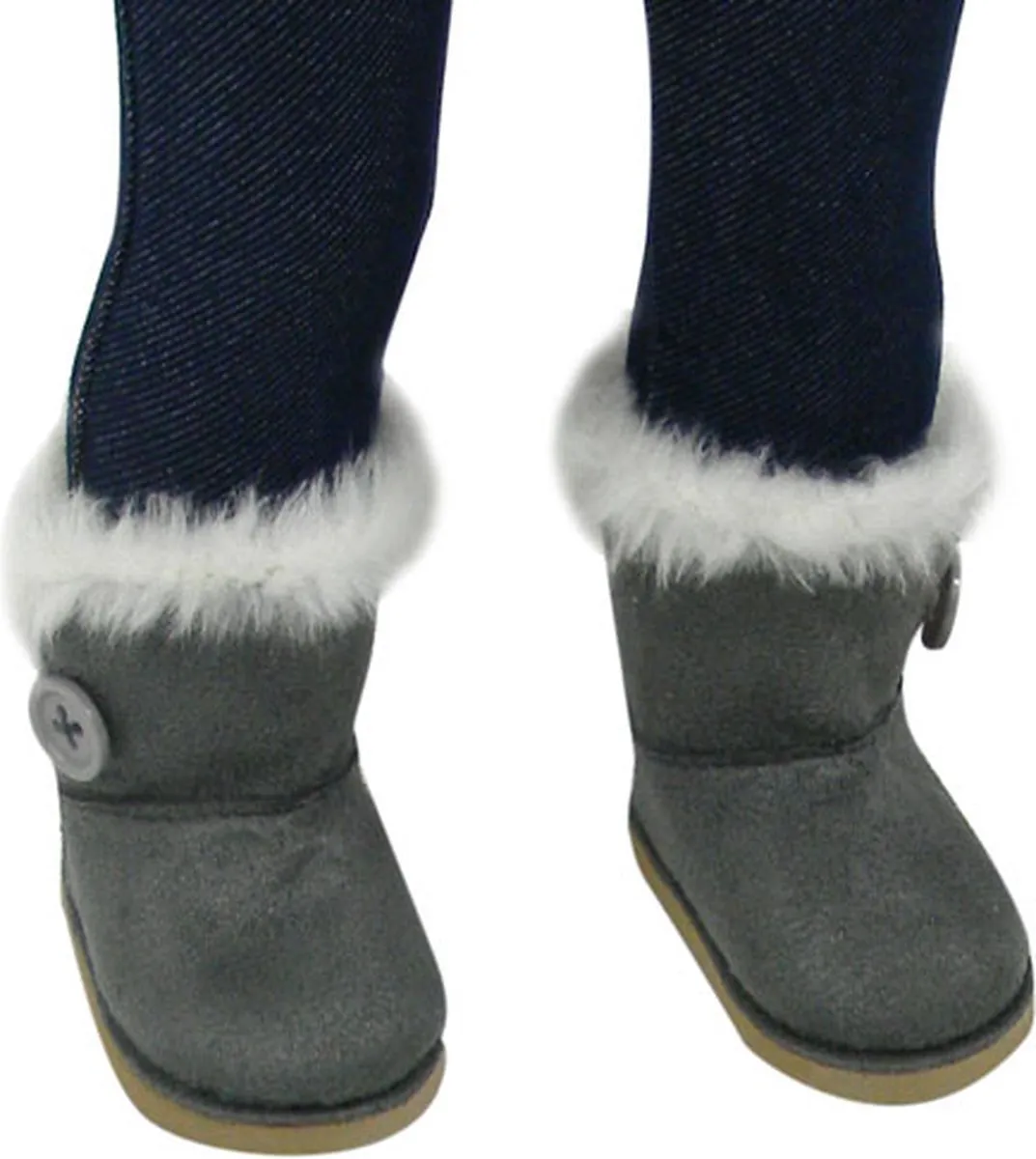 Sophia's by Teamson Kids Poppenlaarzen Grijs - Babypop - SEBB-GY-UPC