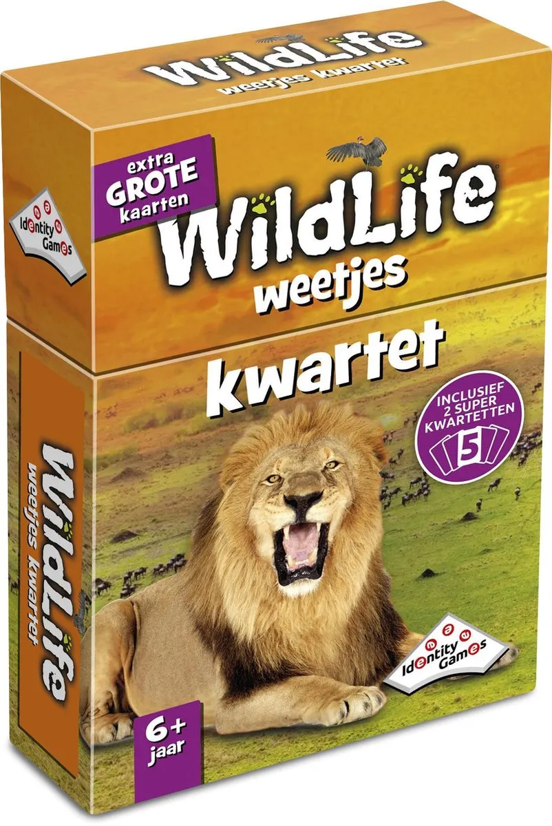 Identity Games Wildlife Weetjeskwartet Kaartspel