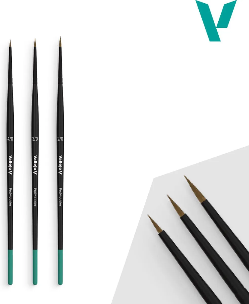 Vallejo Hobbypenseel Definitie Penselen Set 3 Stuks