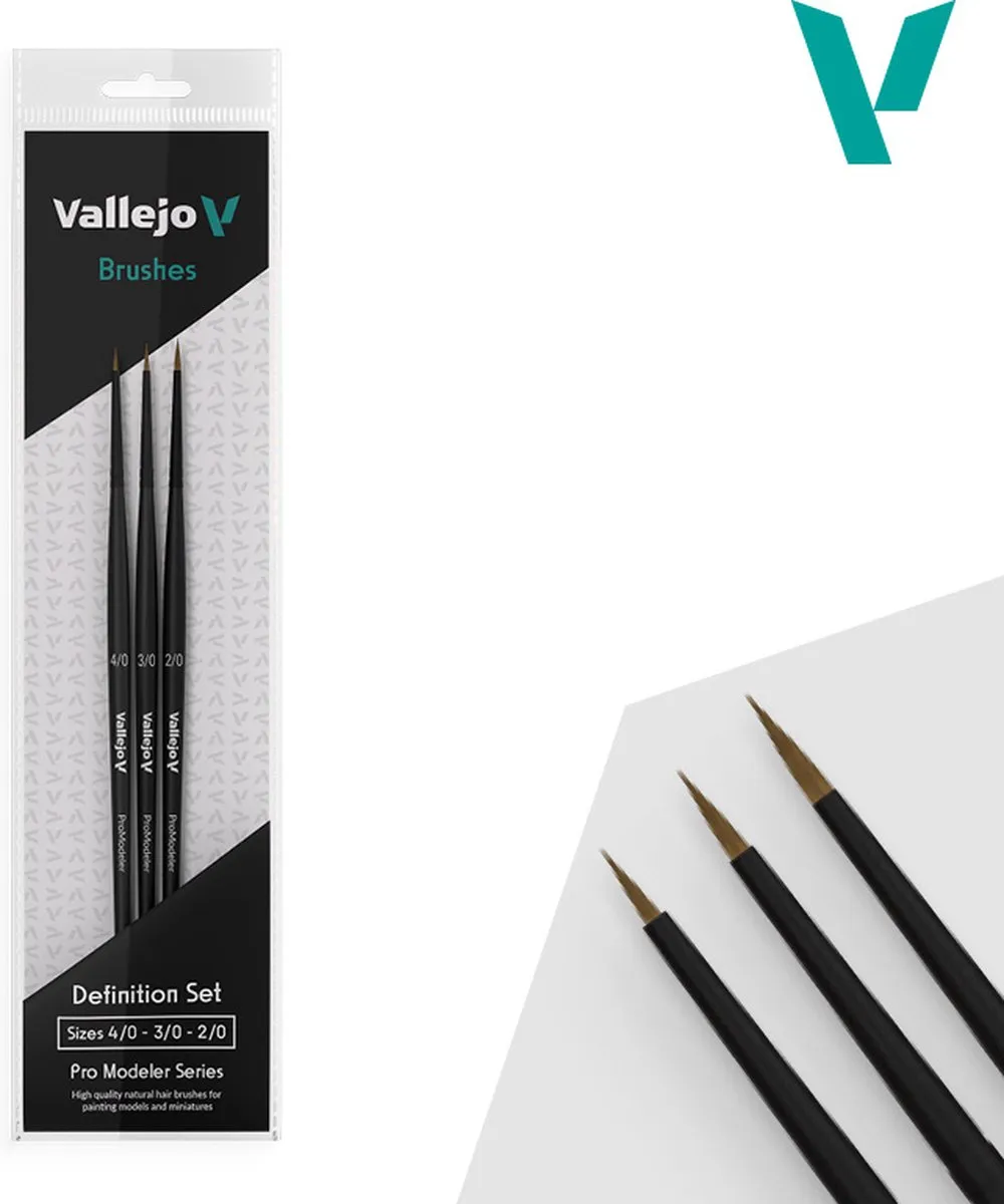 Vallejo Hobbypenseel Definitie Penselen Set 3 Stuks