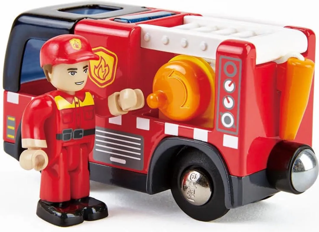 Hape Brandweerwagen E3737 - Sirene - Veelkleurig