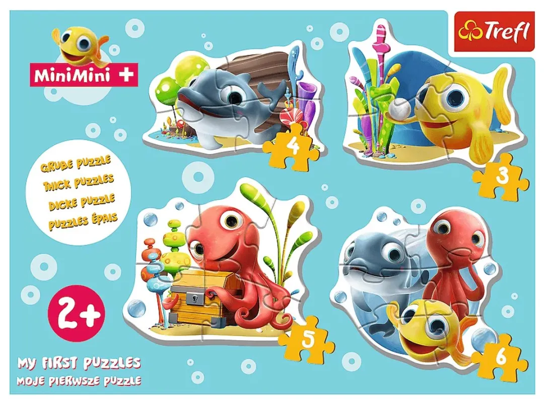 Trefl Baby Classic Serie Rybka MiniMini Puzzel 18 Stuks - 4-in-1 - Multicolor