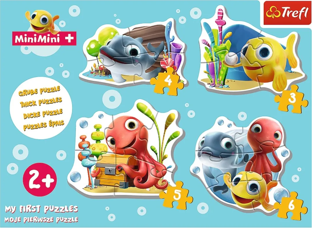 Trefl Baby Classic Serie Rybka MiniMini Puzzel 18 Stuks - 4-in-1 - Multicolor