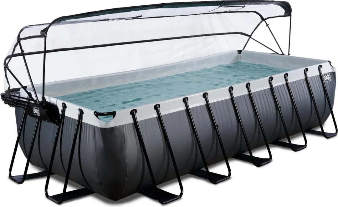 EXIT Toys Black Leather Zwembad 540x250x122cm - 13.465L - Zwart