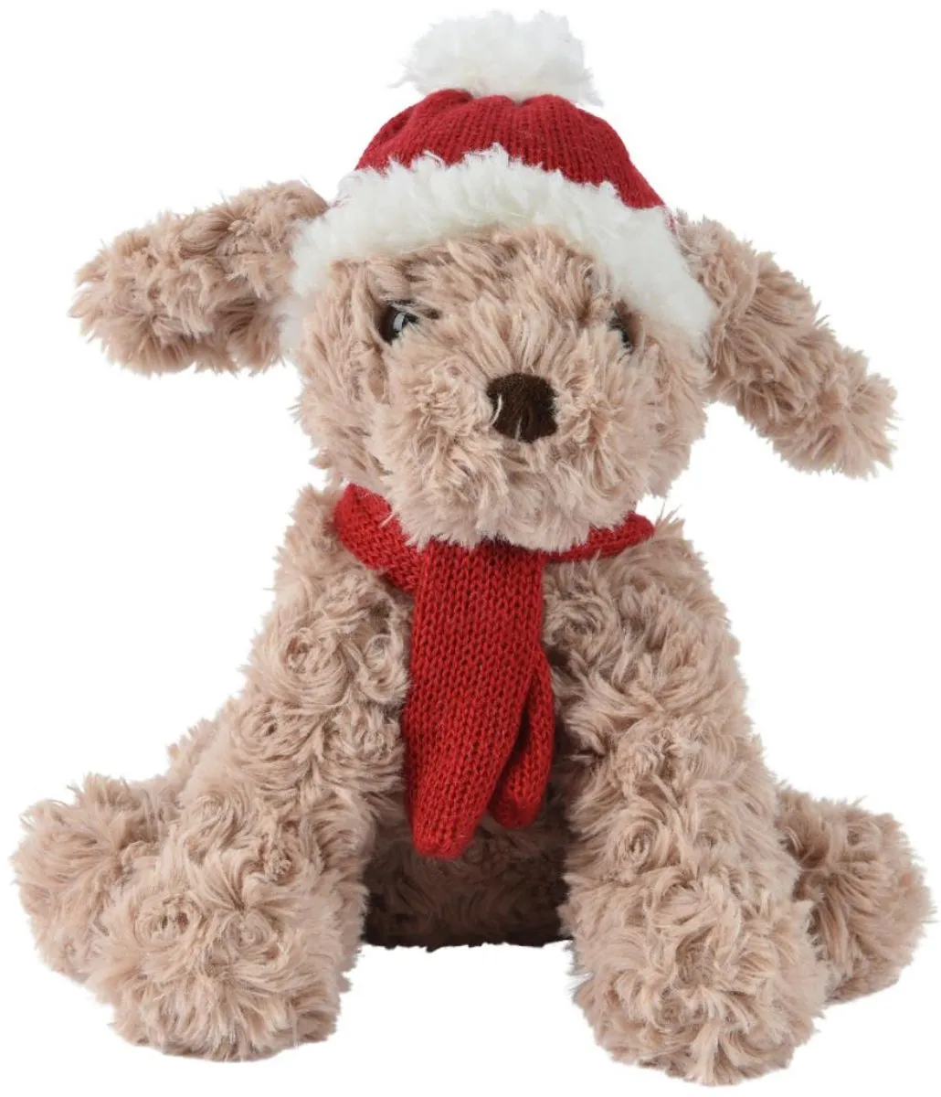 Decoris Kerstknuffel Hond Pluche