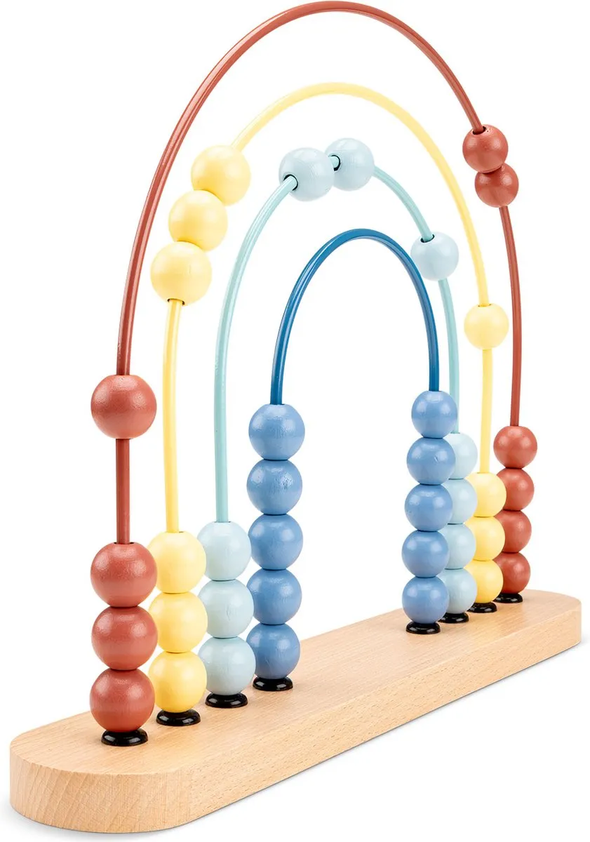 New Classic Toys Houten Telraam Abacus Pastel - 4 Bogen
