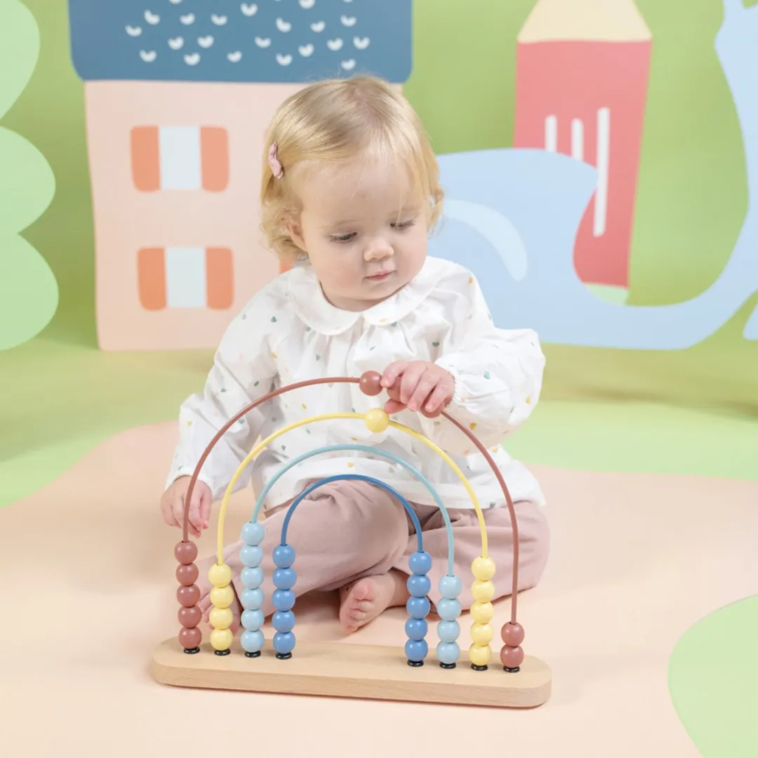 New Classic Toys Houten Telraam Abacus Pastel - 4 Bogen