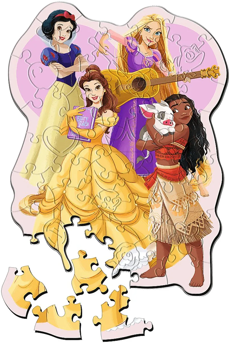 Trefl Disney Princess Lovely Princesses Houten Puzzel 50 Stuks - Multicolor