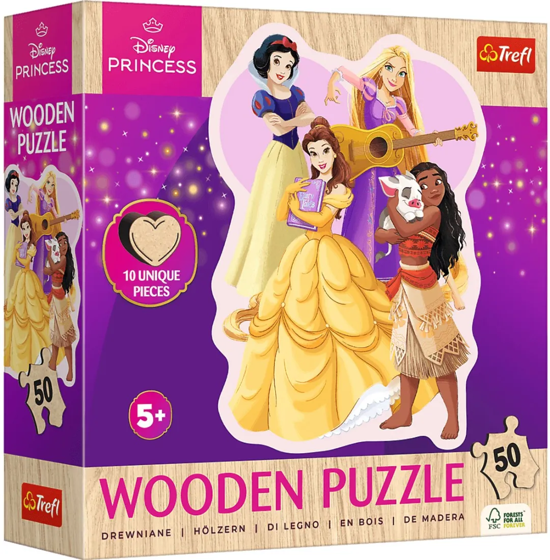 Trefl Disney Princess Lovely Princesses Houten Puzzel 50 Stuks