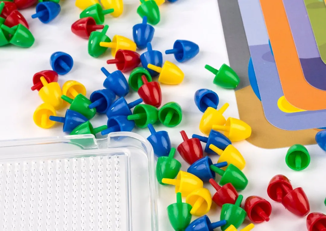 Miniland Mozaïek Pegs 15mm - 160 Stuks + 6 Werkbladen - Multicolor - afbeelding 6 van 6