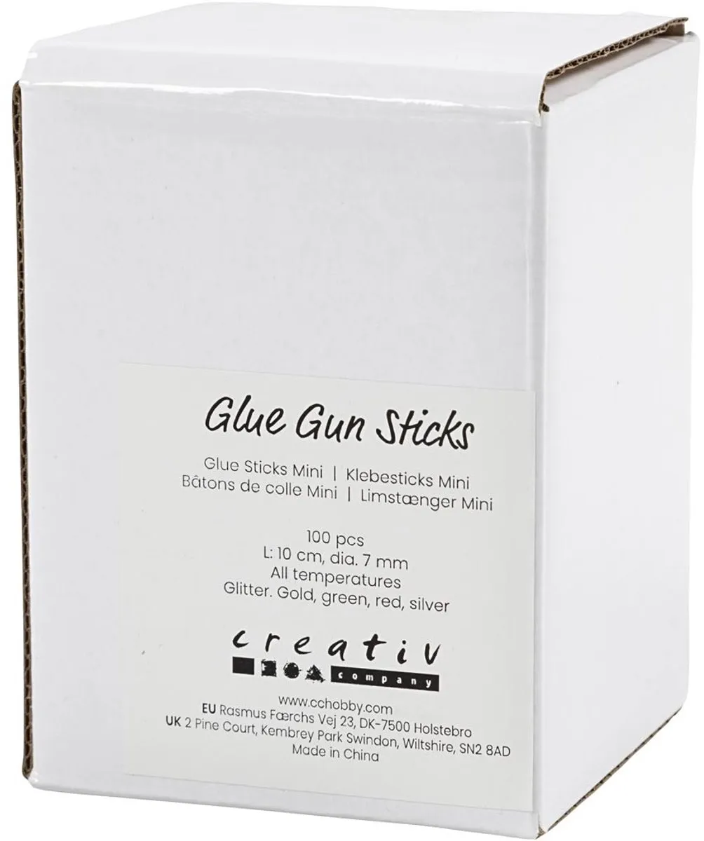 Creativ Company Glitter Mini Kerst Lijmpistoolvullingen 100 Stuks