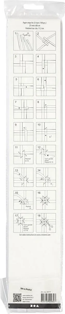 Creativ Company Vlechtstroken 100 Stuks - 73cm x 25mm - Wit