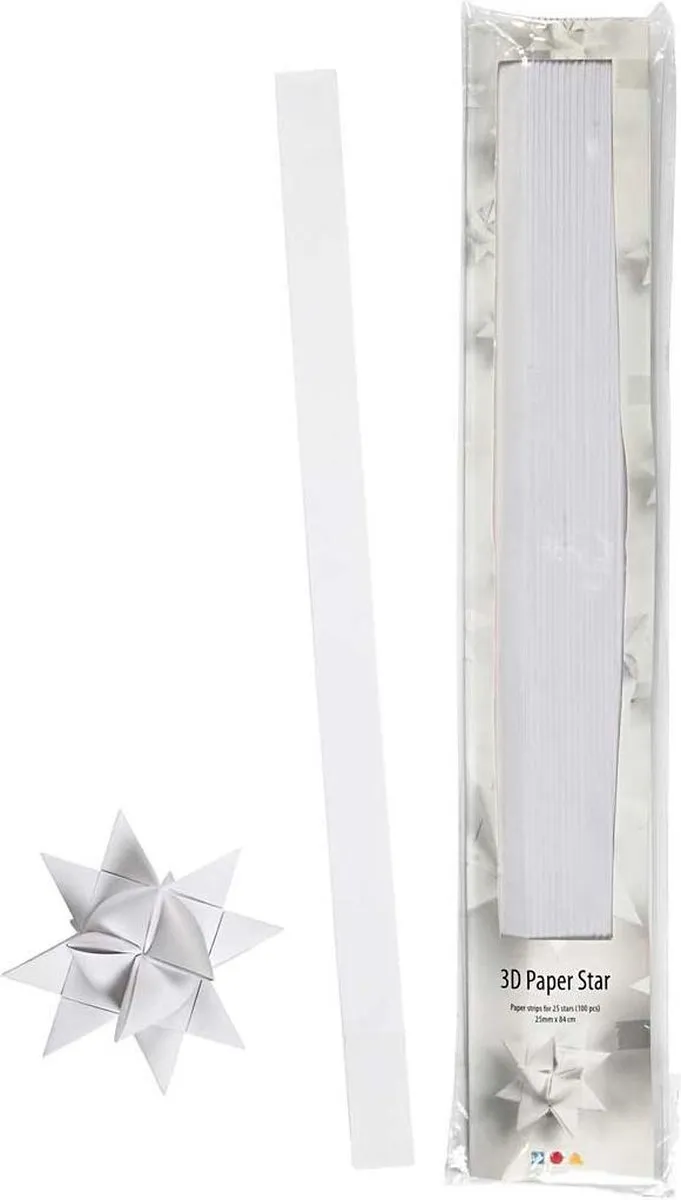 Creativ Company Vlechtstroken 100 Stuks - 73cm x 25mm - Wit