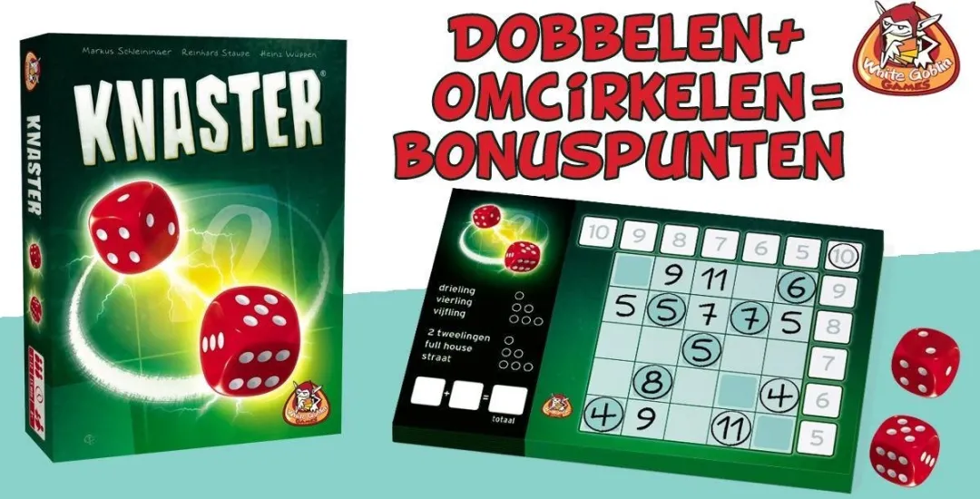 White Goblin Games Knaster WGG1928 Dobbelspel - 1-5 Spelers