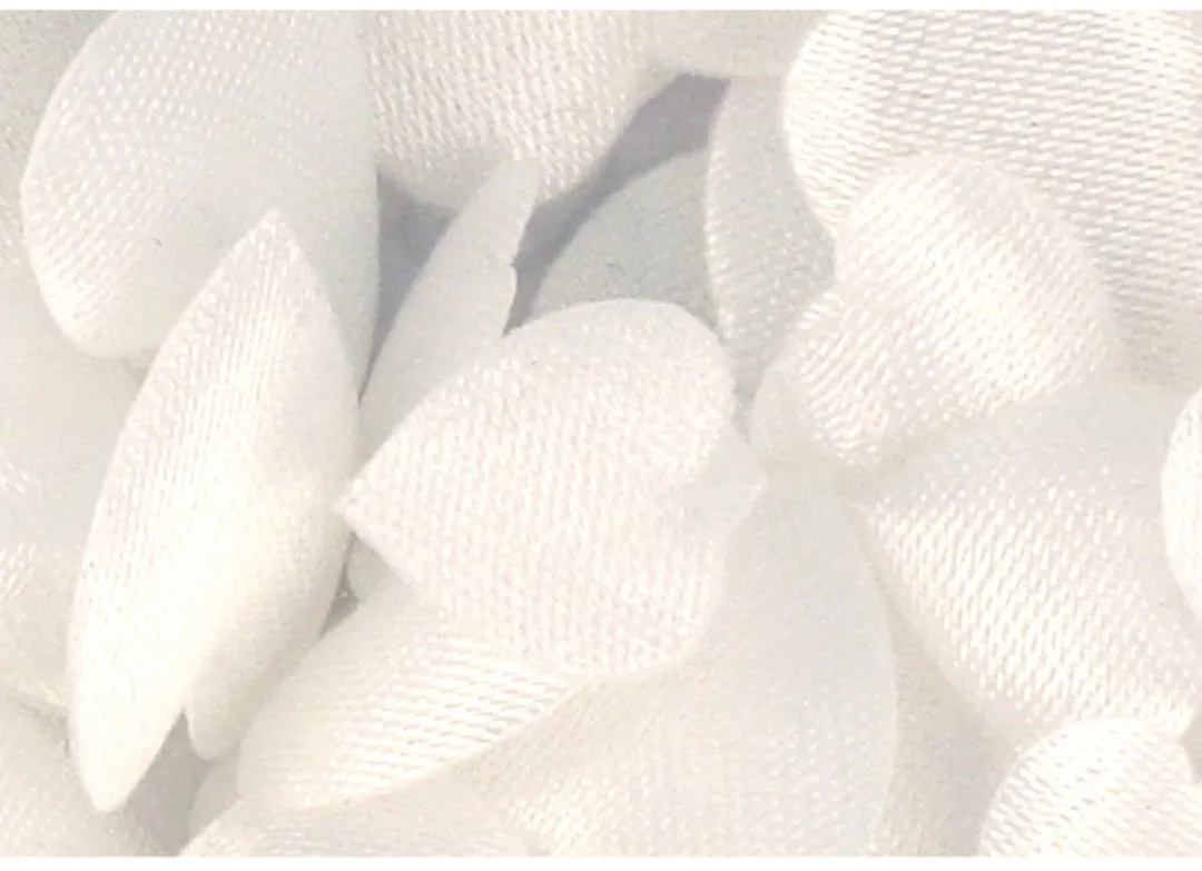 Rayher Satin Hartjes Versiering 300 Stuks - 13-20mm - Wit