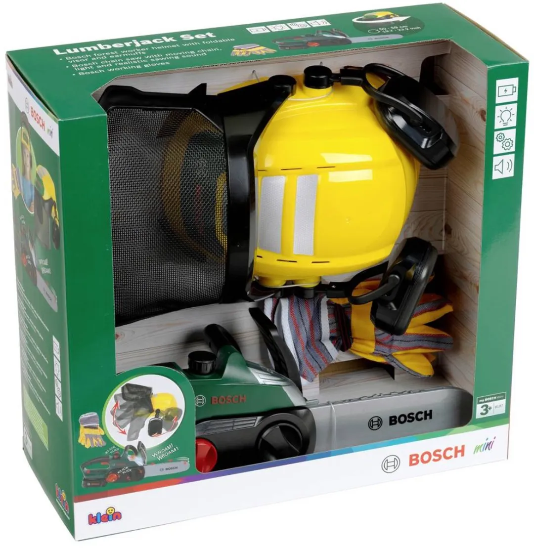 Klein Toys Bosch Bosarbeider-Set - Licht & Geluid - Geel/ Groen - afbeelding 6 van 6