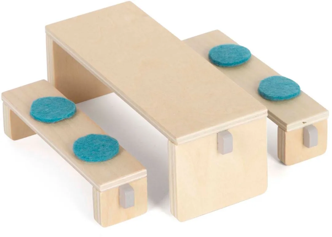 Small Foot Houten Poppenhuis Keuken - 9 Meubels - Multicolor