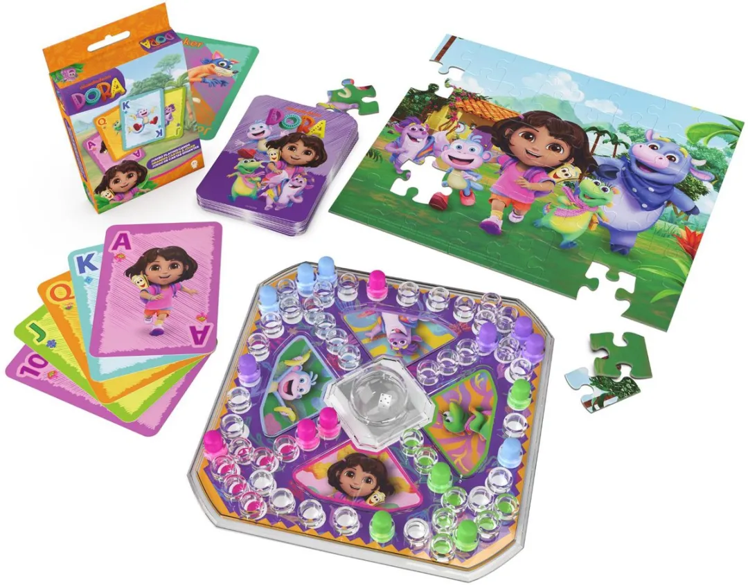 Spin Master Dora Spellen & Puzzels Pakket - Multicolor - 24 Stuks