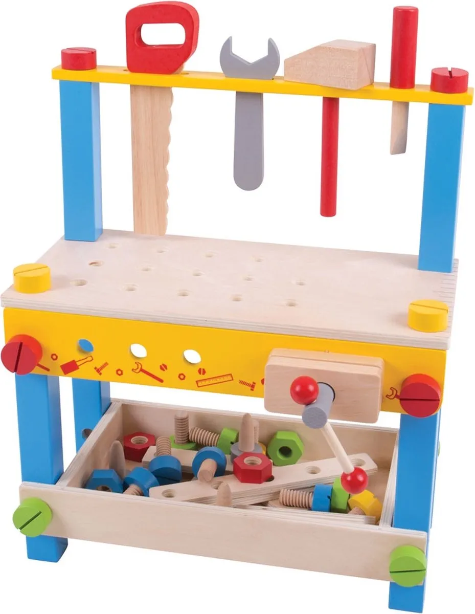 BIGJIGS Mijn Eerste Werkbank Multicolor