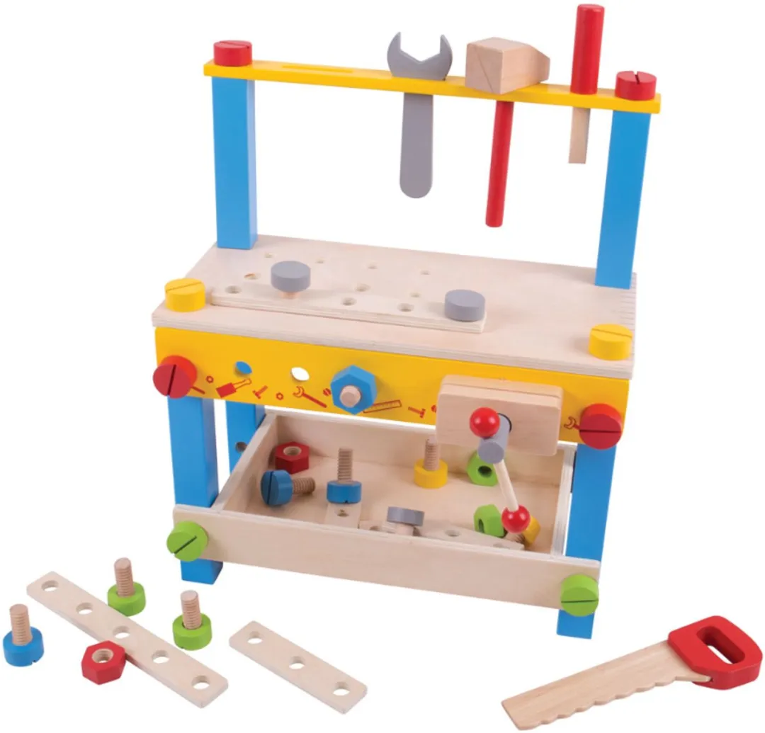 BIGJIGS Mijn Eerste Werkbank Multicolor