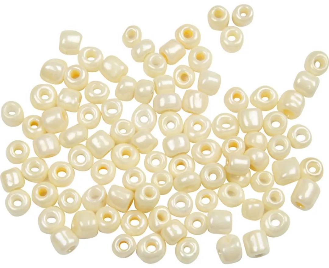 Creativ Company Rocailles 3mm - Ivoorwit - 25 Stuks