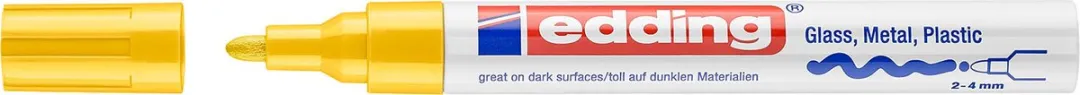 edding 750 Glanslakmarker Geel - 1 Stuk