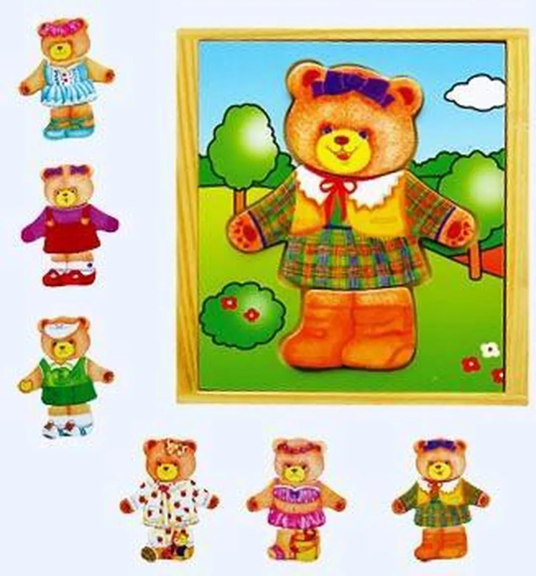 Viga Houten Puzzel Verkleed Teddybeer