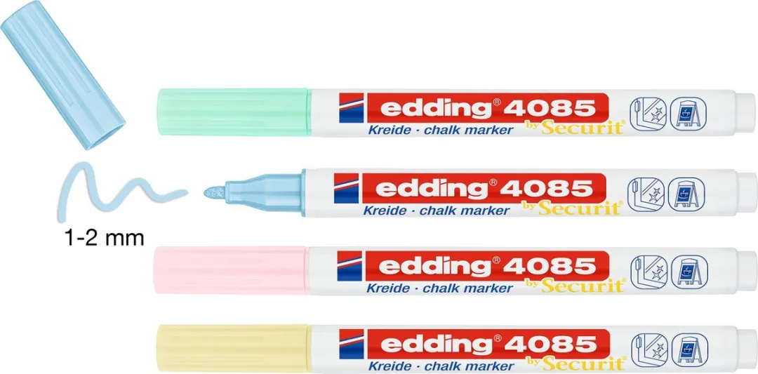 edding 4085 Krijtmarker Pastel - 4 Stuks