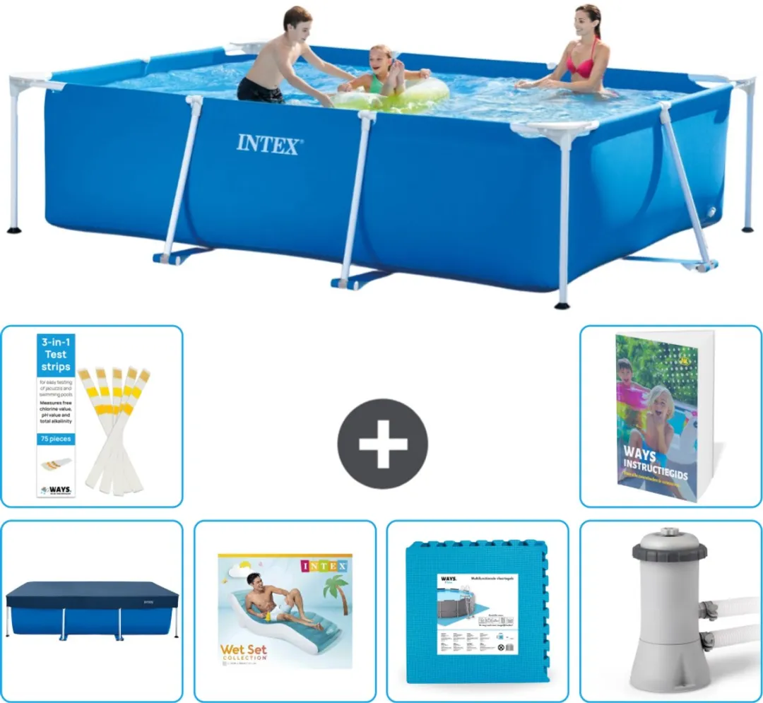 Intex Rechthoekig Frame Zwembad 300x200x75cm