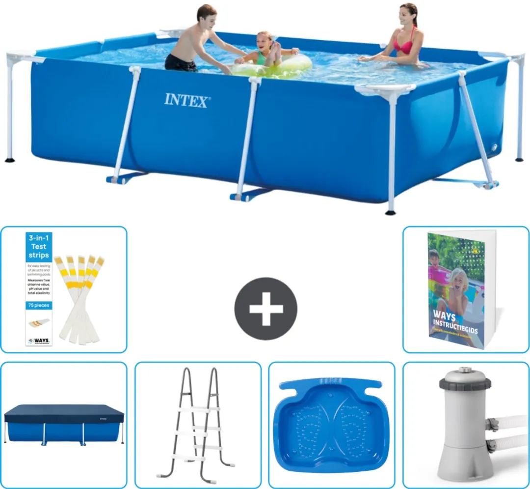 Intex Rechthoekig Frame Zwembad 300x200x75cm