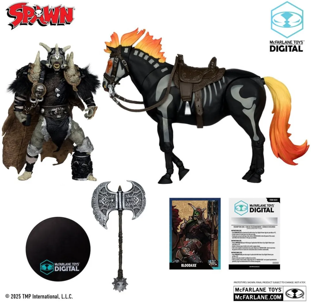 McFarlane Toys Spawn Bloodaxe met Paard - Action Figure MCF90238 - Multi