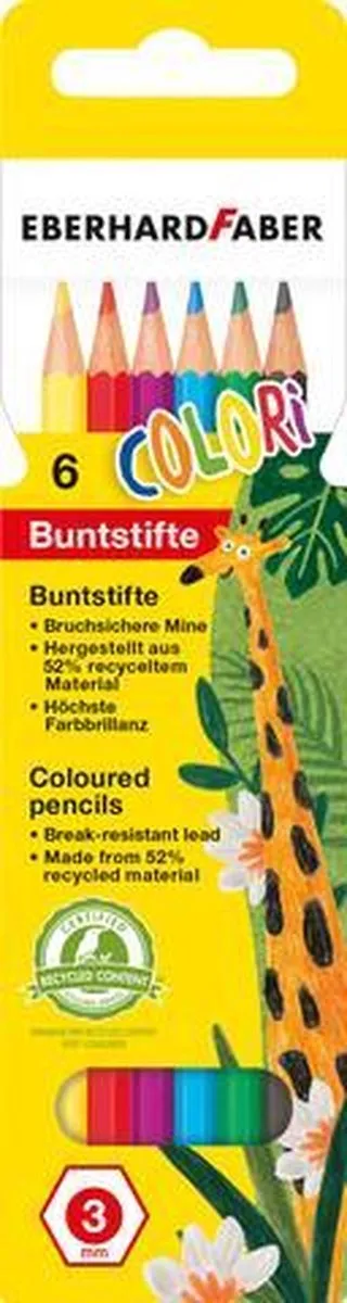 Eberhard Faber kleurpotloden - Colori - 6 stuks - kartonnen etui - EF-514806