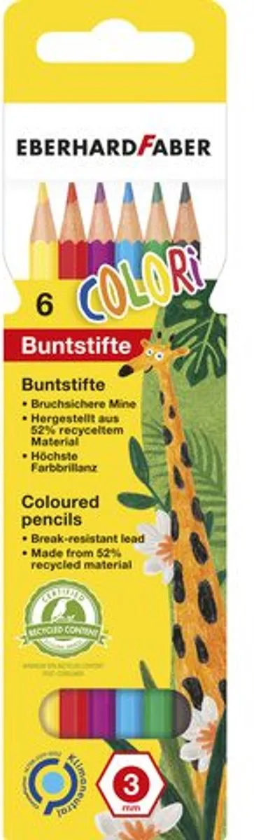 Eberhard Faber kleurpotloden - Colori - 6 stuks - kartonnen etui - EF-514806