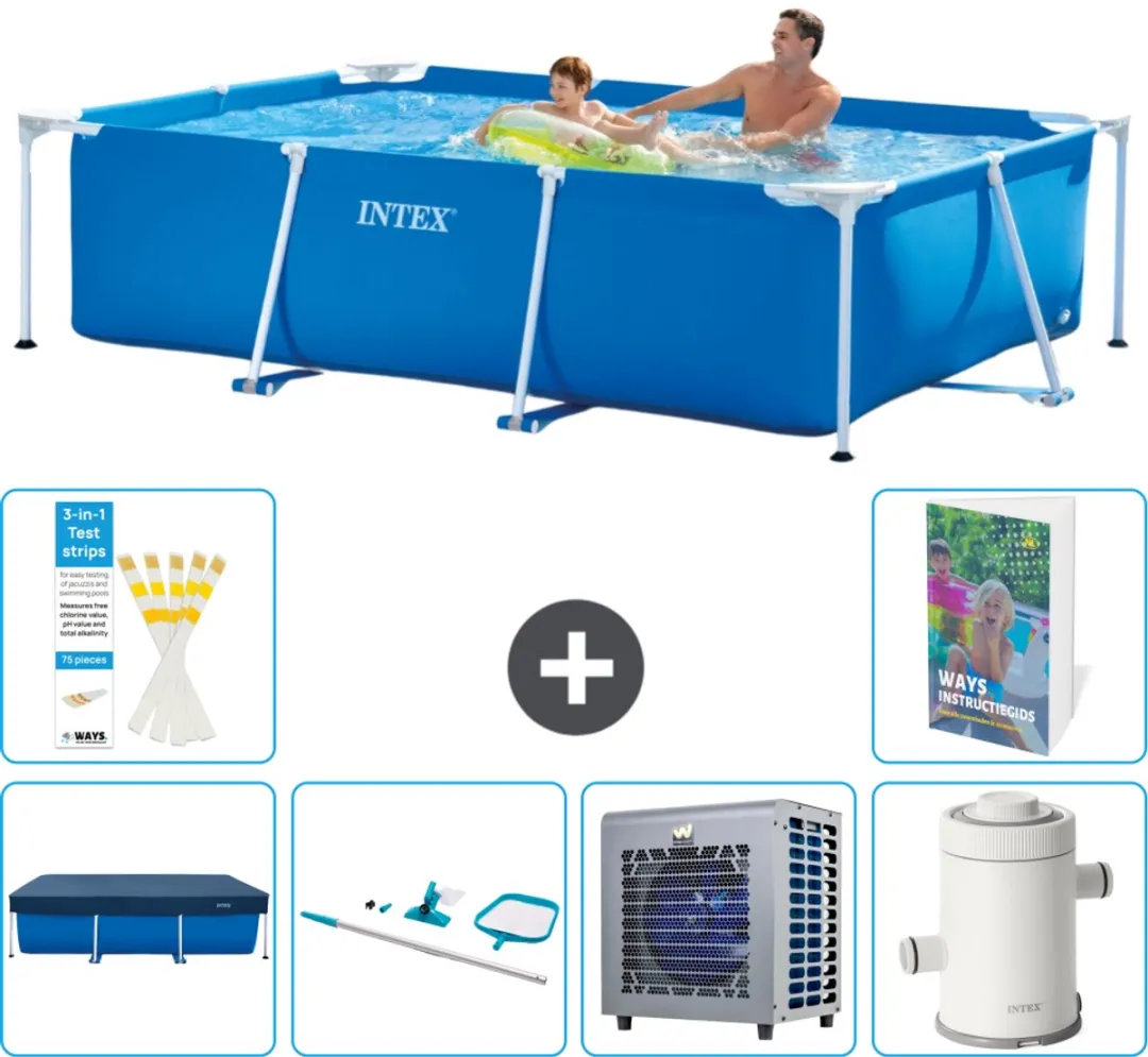 Intex Frame Zwembad 260x160cm Blauw - 2282L - 7-delig - afbeelding 2 van 6