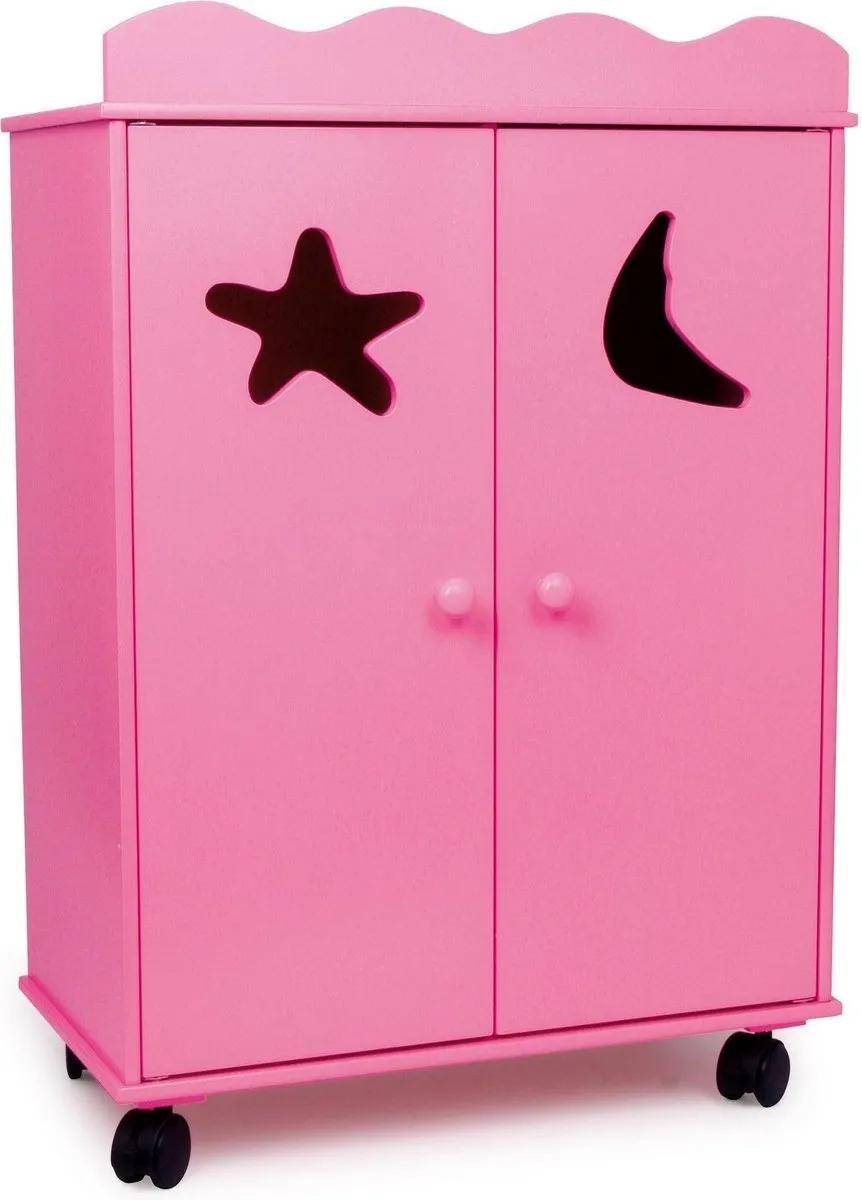 Small Foot Houten Poppenkledingkast Roze