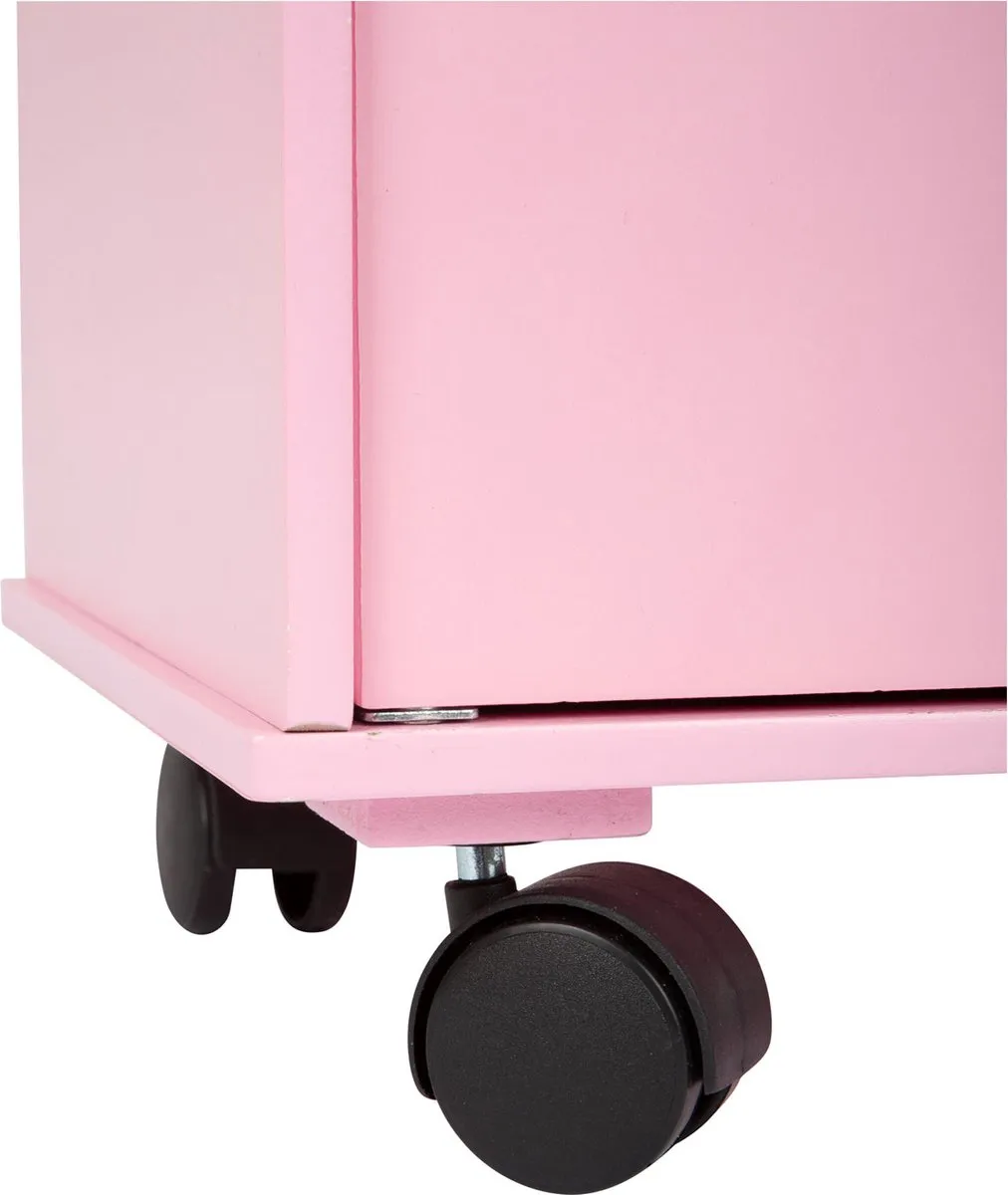 Small Foot Houten Poppenkledingkast Roze - MPN 2880-leg