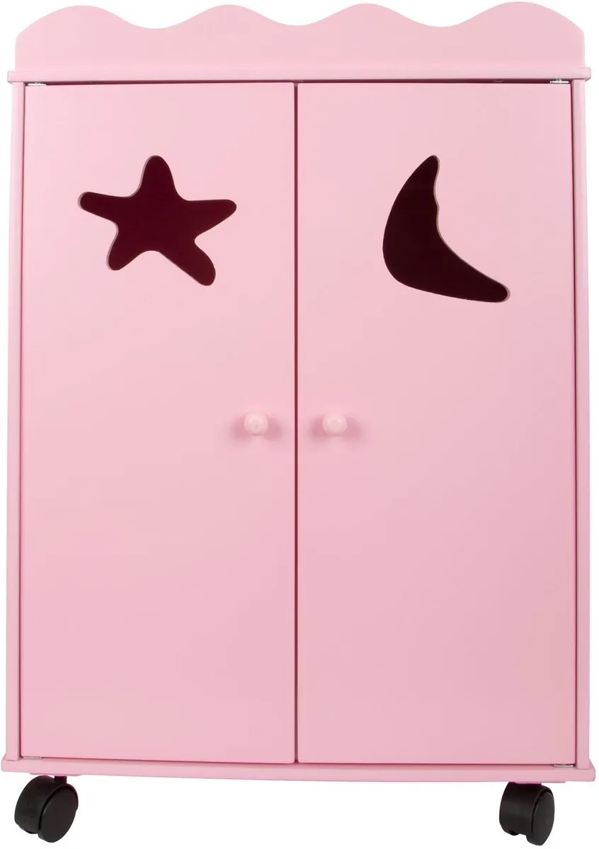 Small Foot Houten Poppenkledingkast Roze - MPN 2880-leg