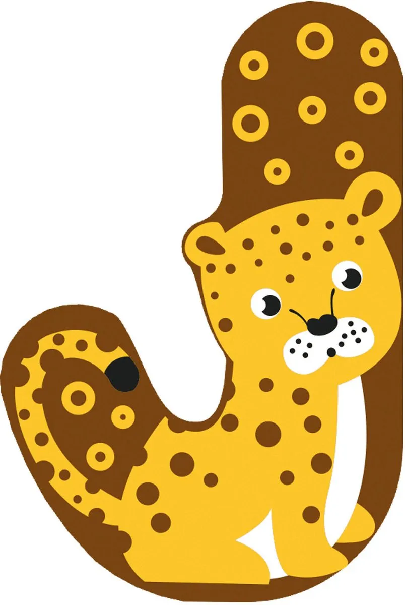 Small Foot Houten Kinderletter J - Multicolor