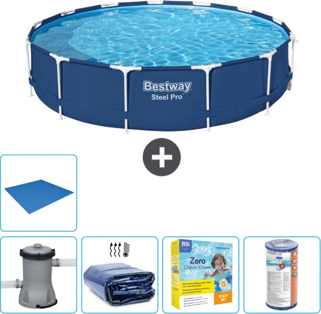 Bestway Steel Pro Zwembad 396x84cm Blauw