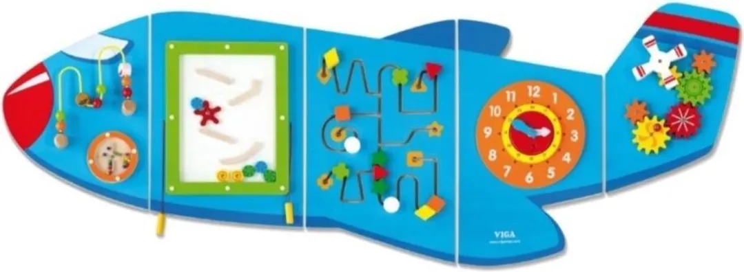 Viga Toys Wandspeelbord Vliegtuig 180cm