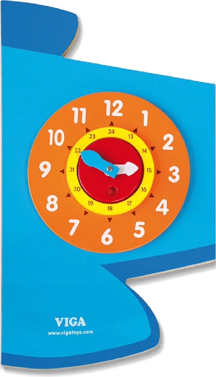 Viga Toys Wandspeelbord Vliegtuig 180cm - Blauw