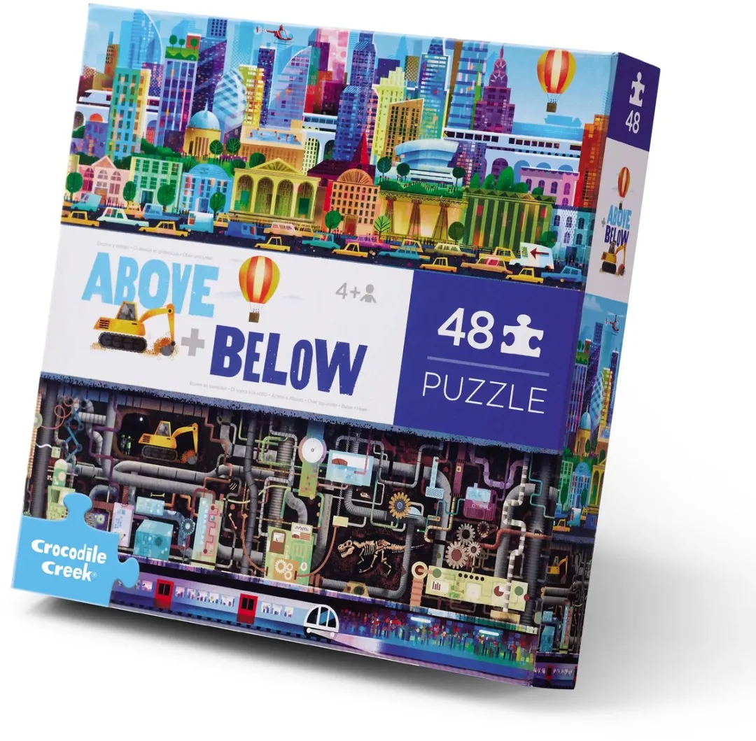 Crocodile Creek Above & Below City Puzzel 48 Stuks - Multicolor
