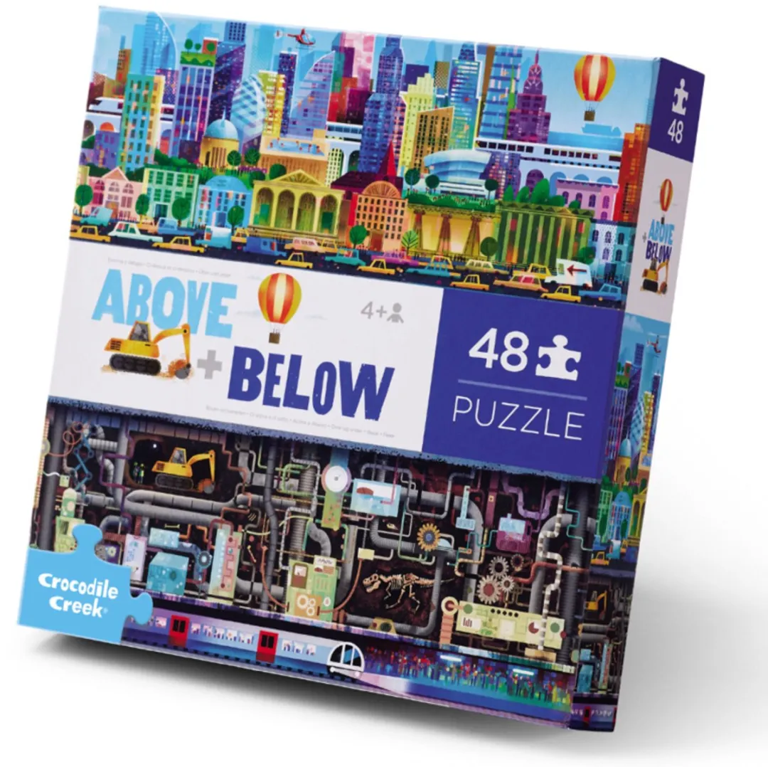 Crocodile Creek Above & Below City Puzzel 48 Stuks - Multicolor