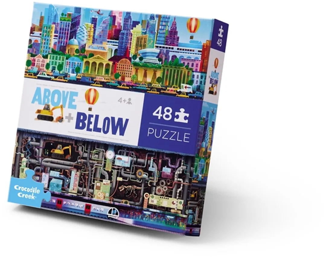 Crocodile Creek Above & Below City Puzzel 48 Stuks - Multicolor