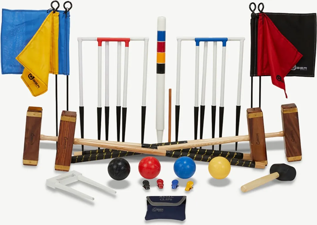 Ubergames Professional Croquet Set 16mm ECO Hardhout - Met Trolley